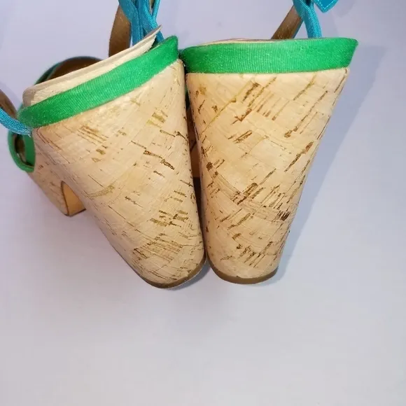🌸 Kate Spade | Suede Multicolor Wedge Sandals 9.5
