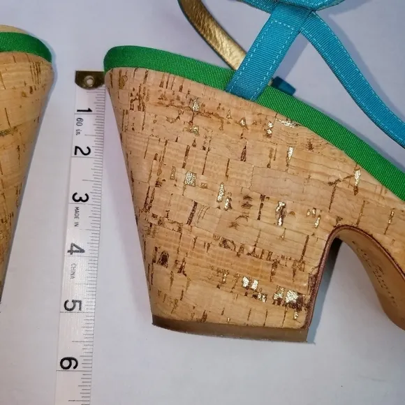🌸 Kate Spade | Suede Multicolor Wedge Sandals 9.5