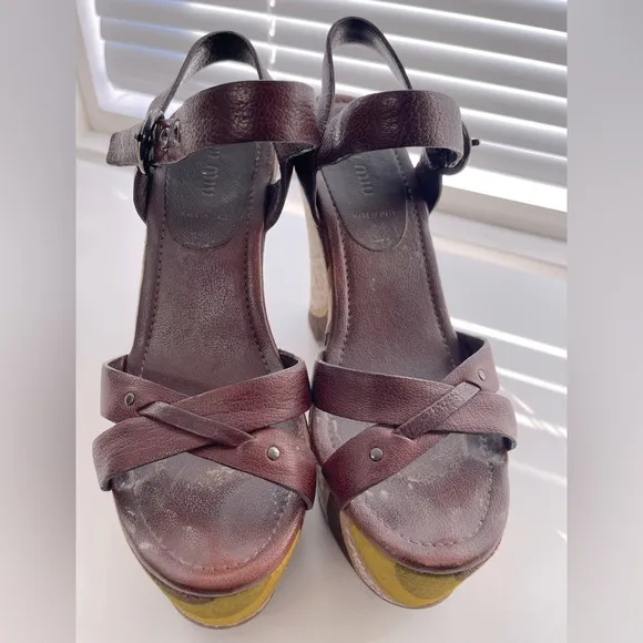 . Miu Miu wedge sandals
