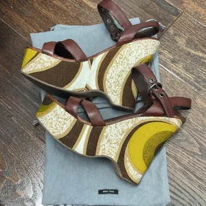 . Miu Miu wedge sandals