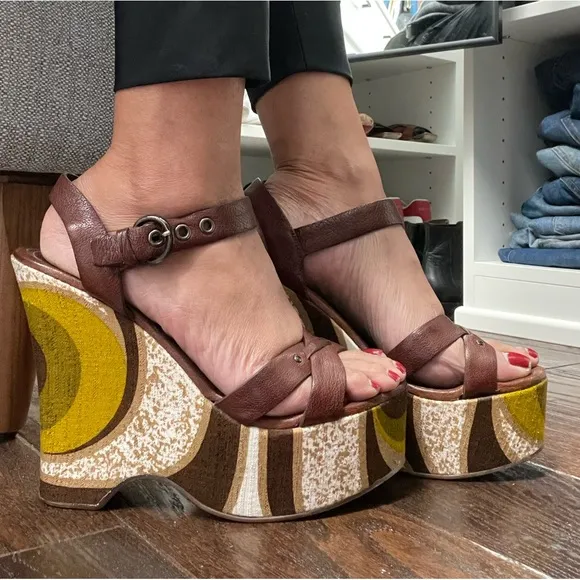 . Miu Miu wedge sandals