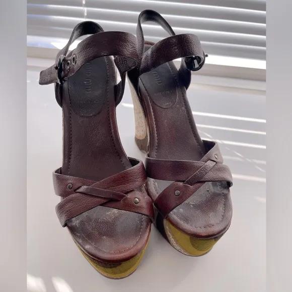. Miu Miu wedge sandals