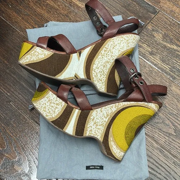 . Miu Miu wedge sandals