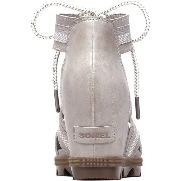🩷 SOREL WOMEN'S JOANIE II LACE-WEBBING SANDALS HEEL LEATHER SIZE 8.5 TRENDING