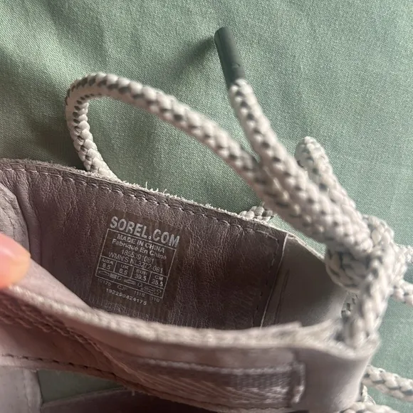 🩷 SOREL WOMEN'S JOANIE II LACE-WEBBING SANDALS HEEL LEATHER SIZE 8.5 TRENDING