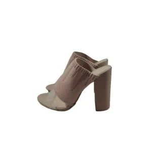 ☆ ZARA Stretch Knit Block Heel Myle Sandals Womens Size 39 / US 8.5