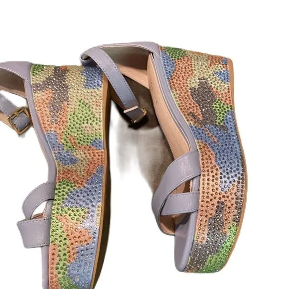 #143 CECELIA NEW YORK Beaded Wedge Sandals