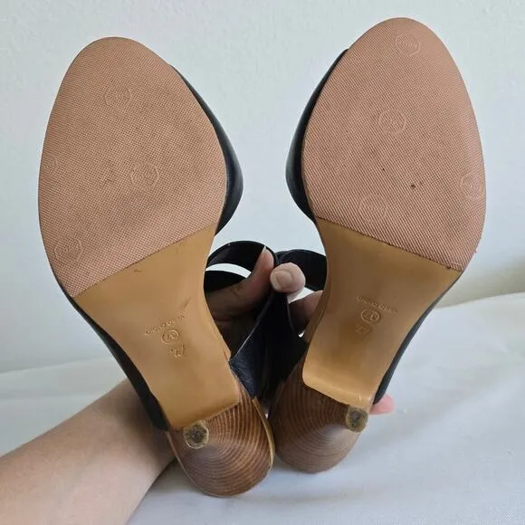 3.1 Phillip Lim Black Leather Ankle Strap Sandals Heels Size 37 US 7