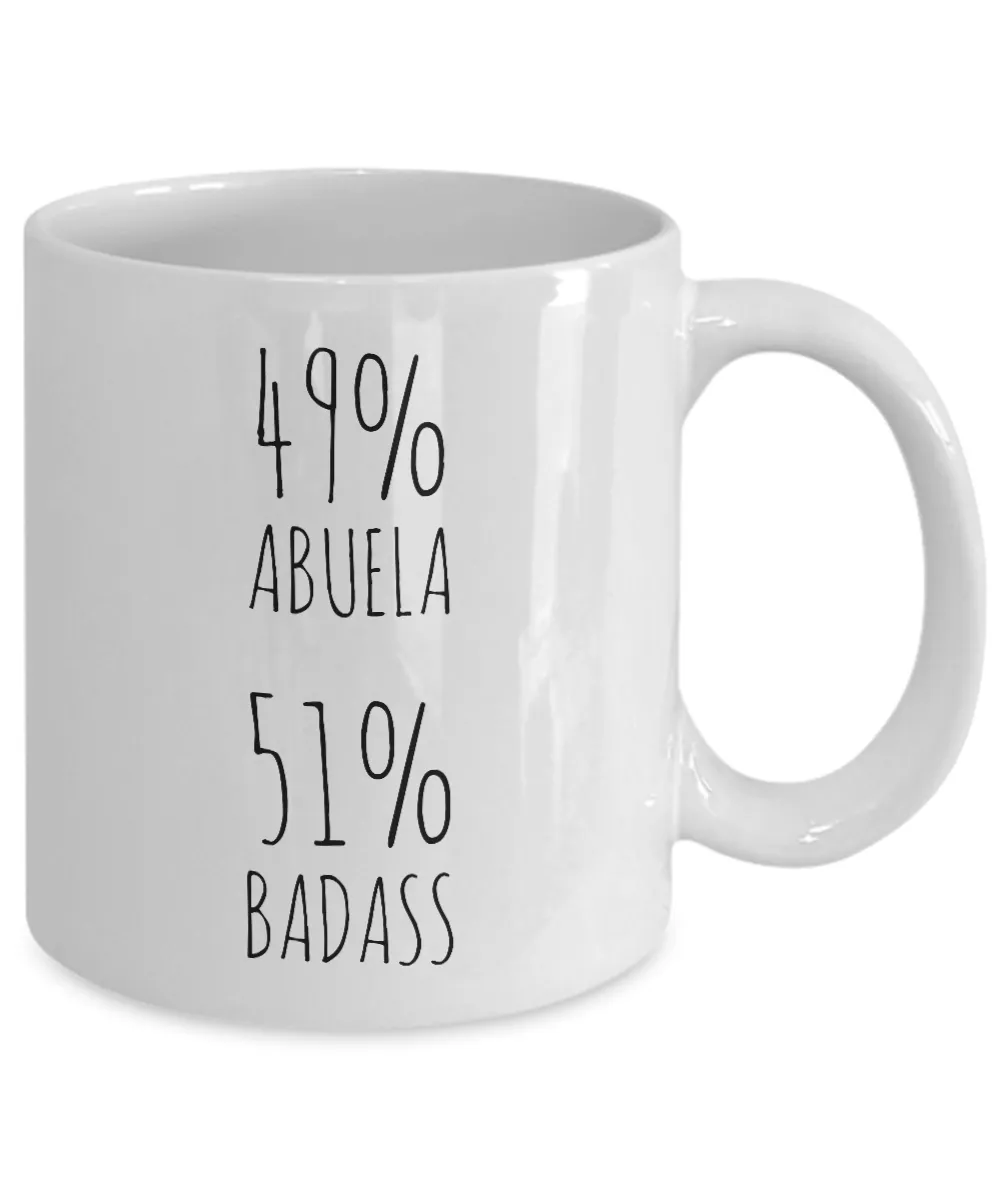 49% Abuela 51% Badass Mug Coffee Cup Funny Gift