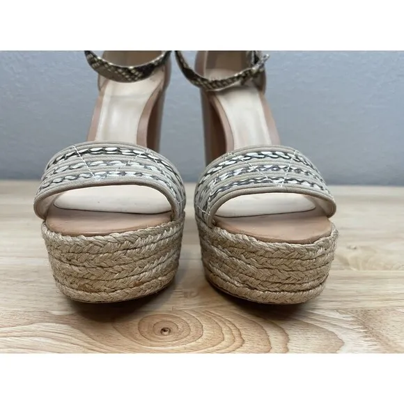 $795 Alexandre Birman Women's Alice Espadrille Platform Heels Shoes Sz 37.5/US 7