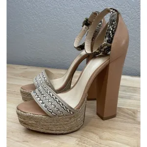 $795 Alexandre Birman Women's Alice Espadrille Platform Heels Shoes Sz 37.5/US 7