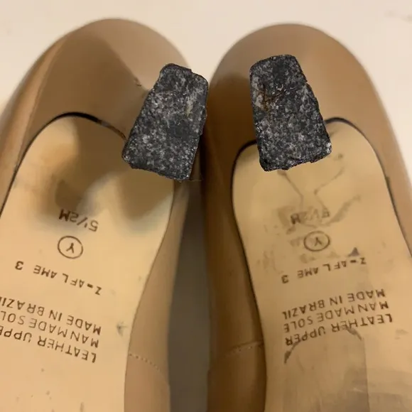 9 &amp; Co. SZ 5.5 M, HIGH HEELS, TAN MADE IN BRAZIL