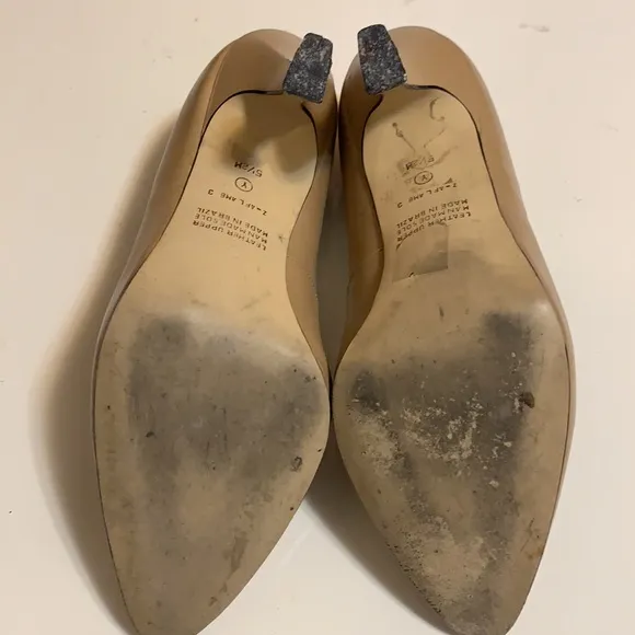 9 &amp; Co. SZ 5.5 M, HIGH HEELS, TAN MADE IN BRAZIL