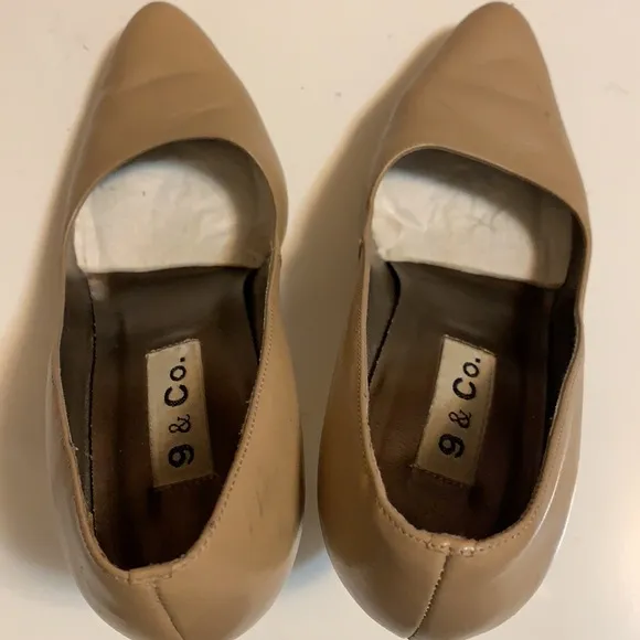 9 &amp; Co. SZ 5.5 M, HIGH HEELS, TAN MADE IN BRAZIL