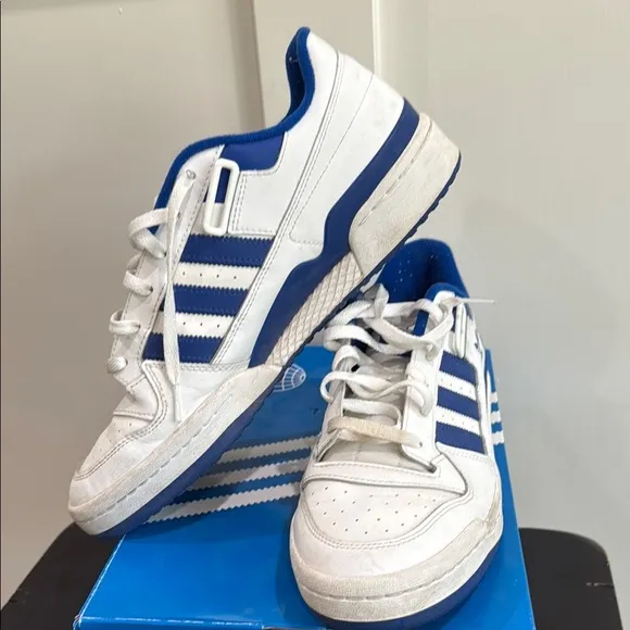 Adidas Forum Low White and Blue Sneakers size 12