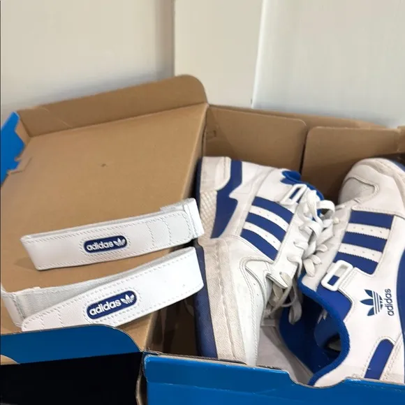 Adidas Forum Low White and Blue Sneakers size 12