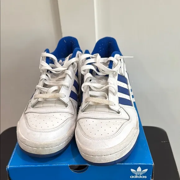 Adidas Forum Low White and Blue Sneakers size 12