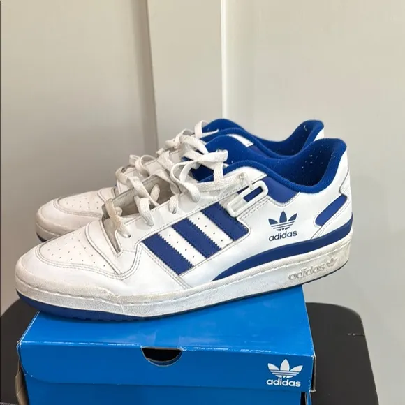 Adidas Forum Low White and Blue Sneakers size 12