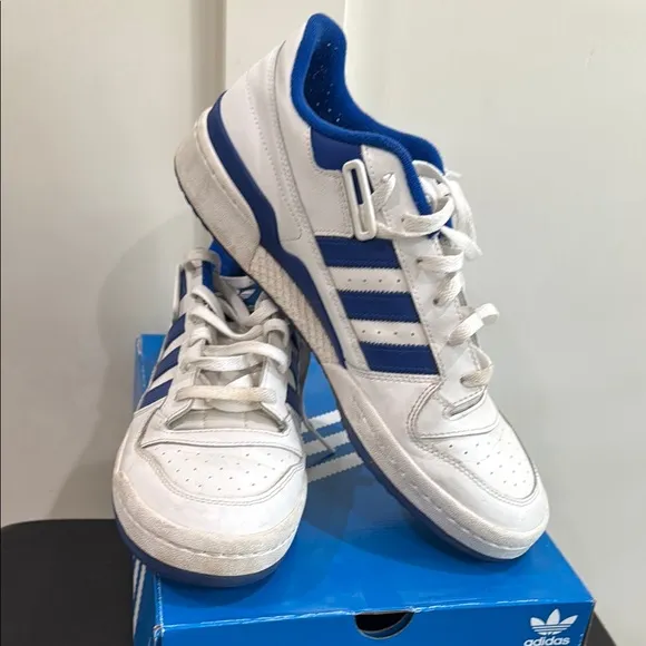 Adidas Forum Low White and Blue Sneakers size 12