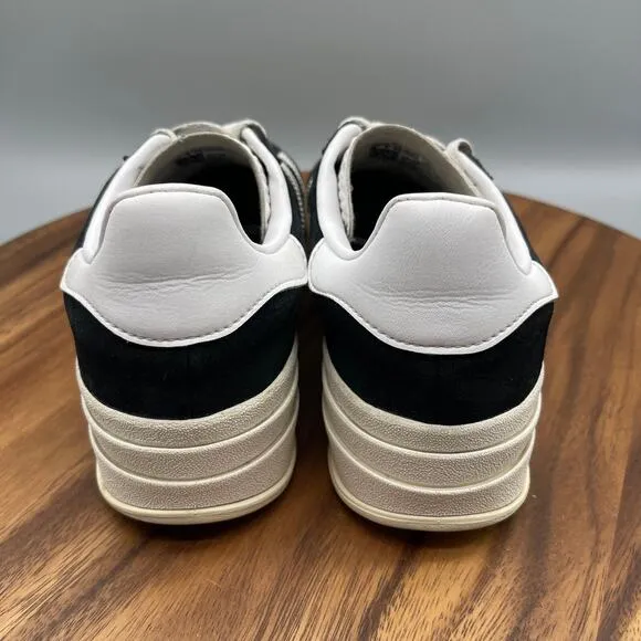 Adidas Gazelle Bold Platform Shoes Womens Size 9.5 Black White HQ6912 Sneakers