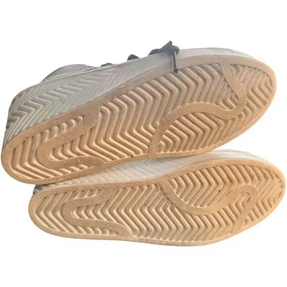 Adidas Superstar Ellure Metallic Silver White Wedge Shoes FW3202 Women's 6.5
