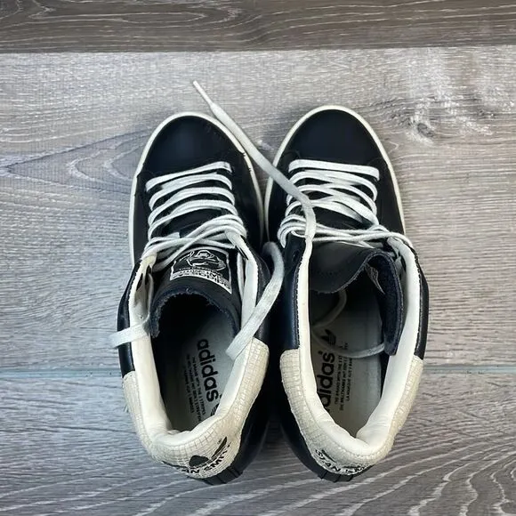 Adidas Stan Smith Limited Edition Women’s Sz 6.5 Black White Hidden Wedge Shoes