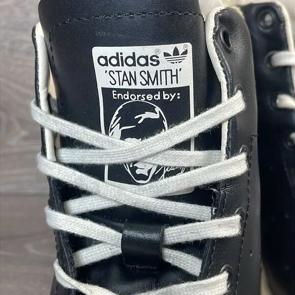 Adidas Stan Smith Limited Edition Women’s Sz 6.5 Black White Hidden Wedge Shoes