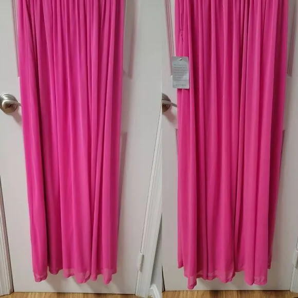 Adriana Papell One Shoulder Pink Gown 4