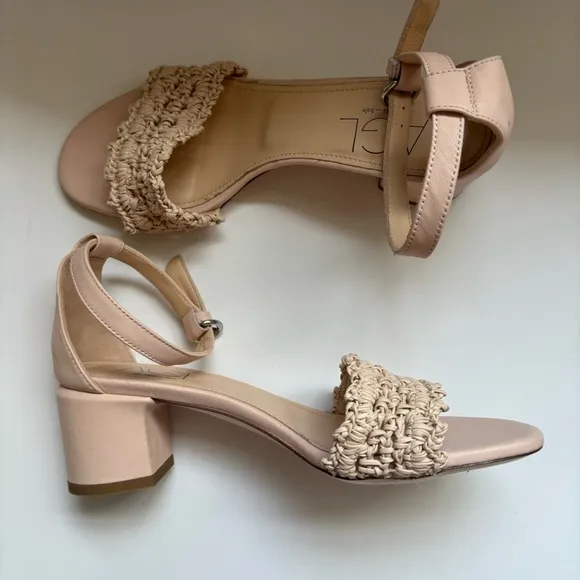 AGL Crochet Block Heel Sandals Sz 36/US 6