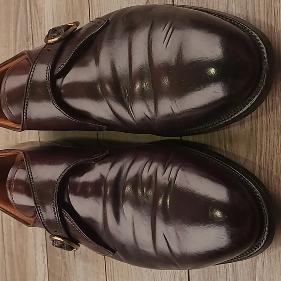 ALDEN 954 Shell Cordovan Cherry Brown Monk Strap‎ 12.5 AAA/A Mens Loafers Shoes