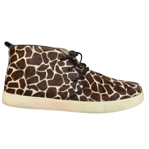 Aldo Designer Giraffe Print Calf Hair Lace Up Ankle Boot Shoes Men's Size 9.5