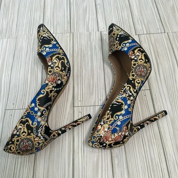 Aldo Kriss Heels Womens Aldo Multicolored Patterned Pumps Shoes Size 8M