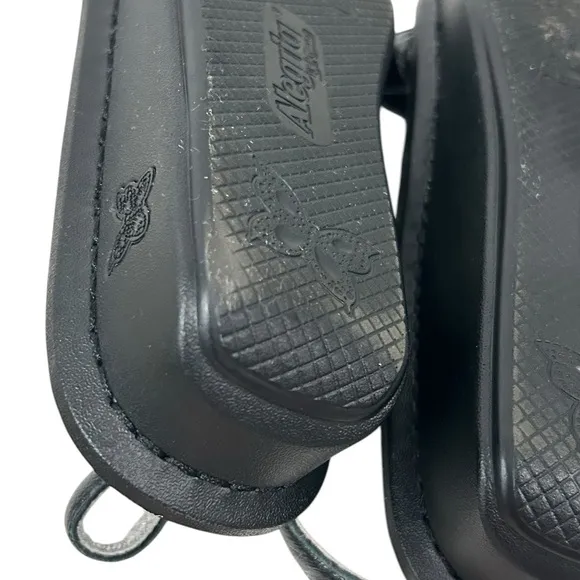 ALEGRIA Kendra Black Shimmer T-Strap KEN-765 Sandals Womens
