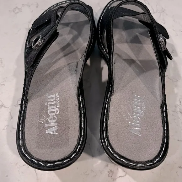 Alegria NWOB Loti Glitteroti Wedge Sandals Lot-699 Size 42/11.5-12 US
