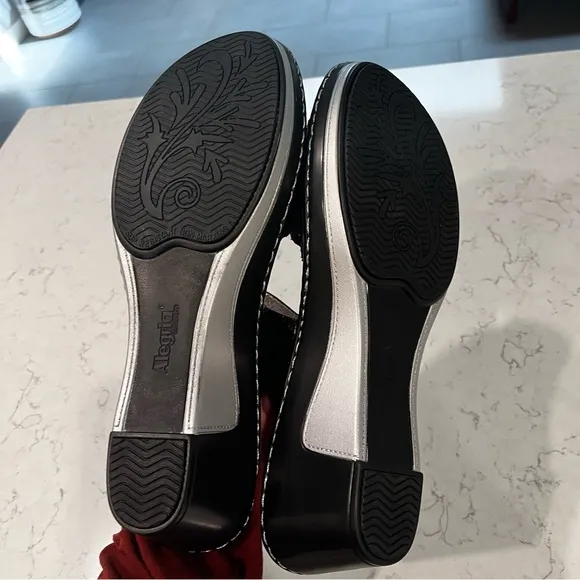 Alegria NWOB Loti Glitteroti Wedge Sandals Lot-699 Size 42/11.5-12 US