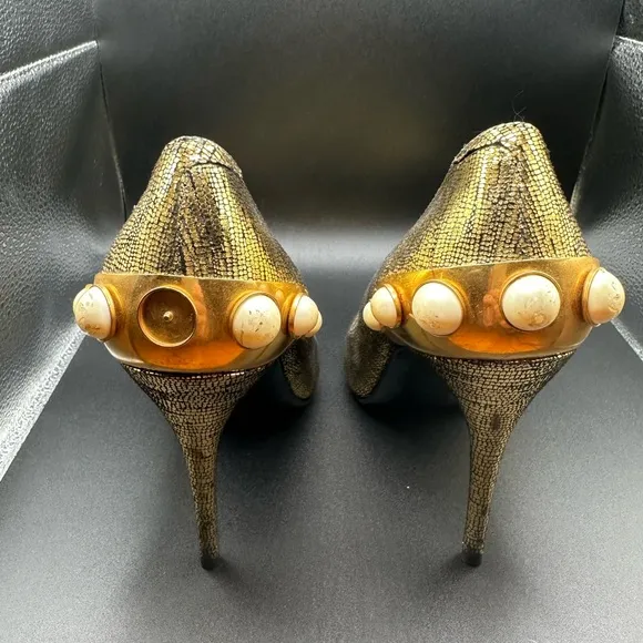 Alexander McQueen Gold Women's Heels