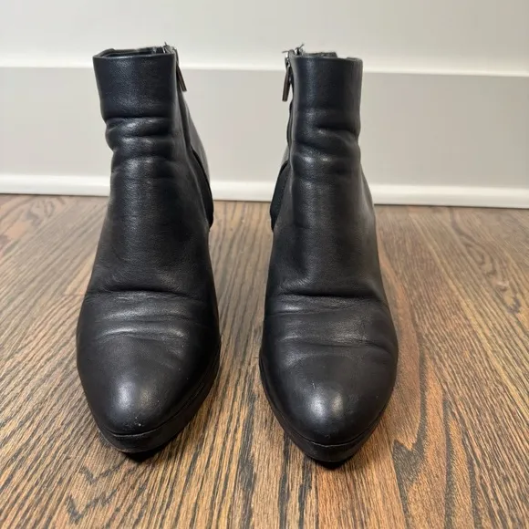 Alexander Wang Gabi Black Leather Ankle Boots size 38/8