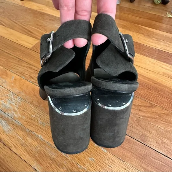 Alexander Wang suede block heel sandals