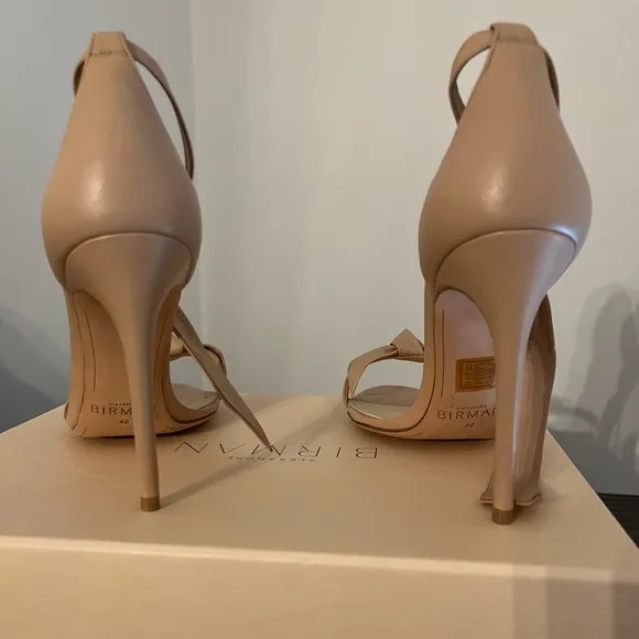 Alexandre Birman Clarita Bow Leather Heel Sandals
