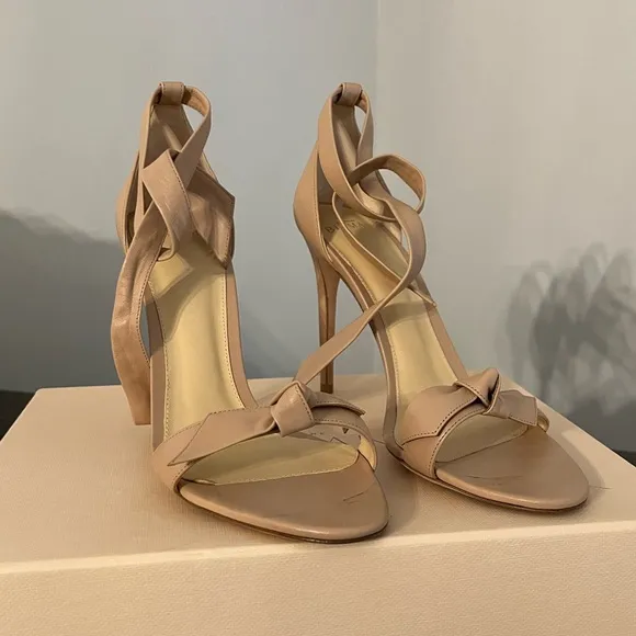 Alexandre Birman Clarita Bow Leather Heel Sandals