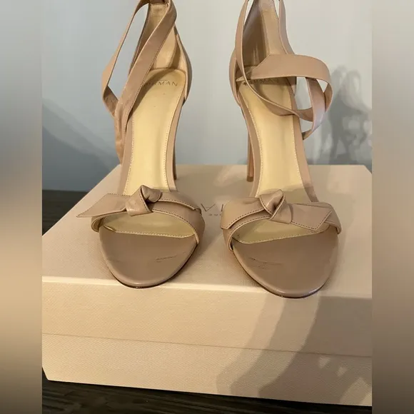 Alexandre Birman Clarita Bow Leather Heel Sandals