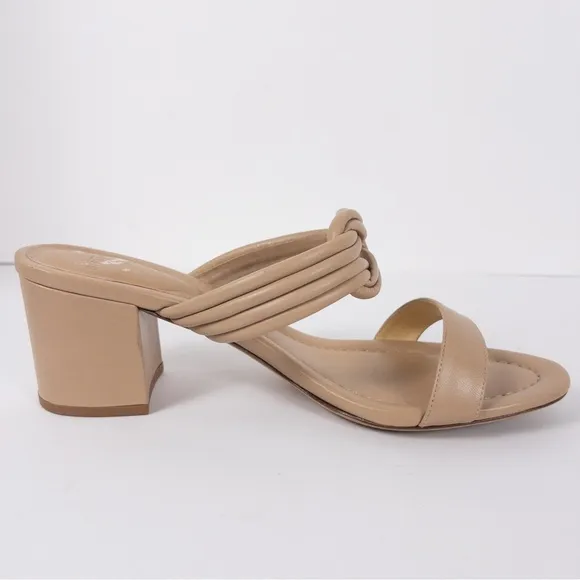 Alexandre Birman Vicky Leather Knotted Block Heel Sandals