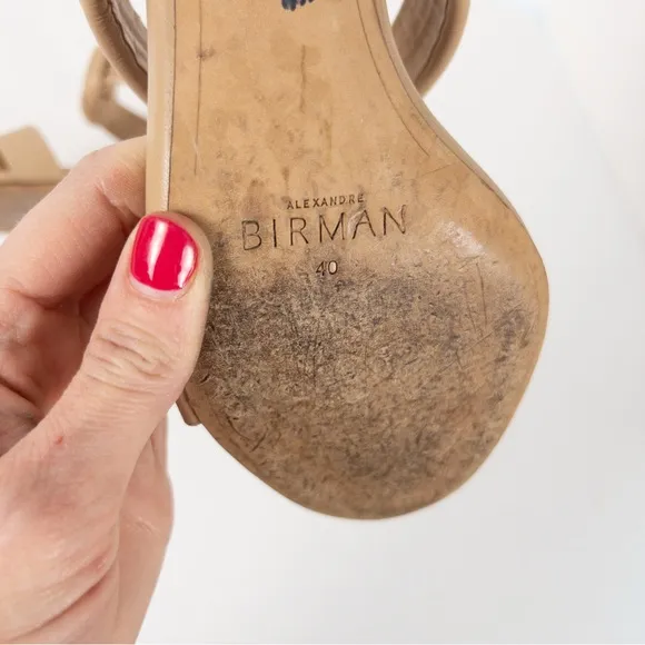 Alexandre Birman Vicky Leather Knotted Block Heel Sandals