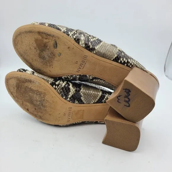 Alexandre Birman Womens Slides heel sandals animal patent leather  Size  10 41