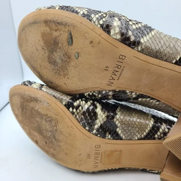 Alexandre Birman Womens Slides heel sandals animal patent leather  Size  10 41