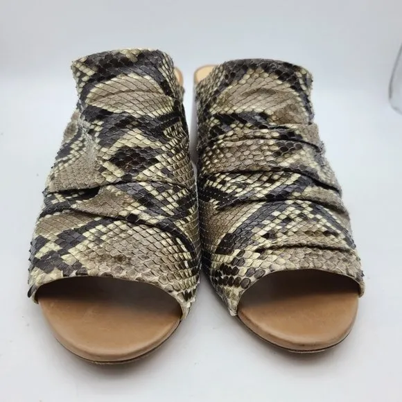 Alexandre Birman Womens Slides heel sandals animal patent leather  Size  10 41