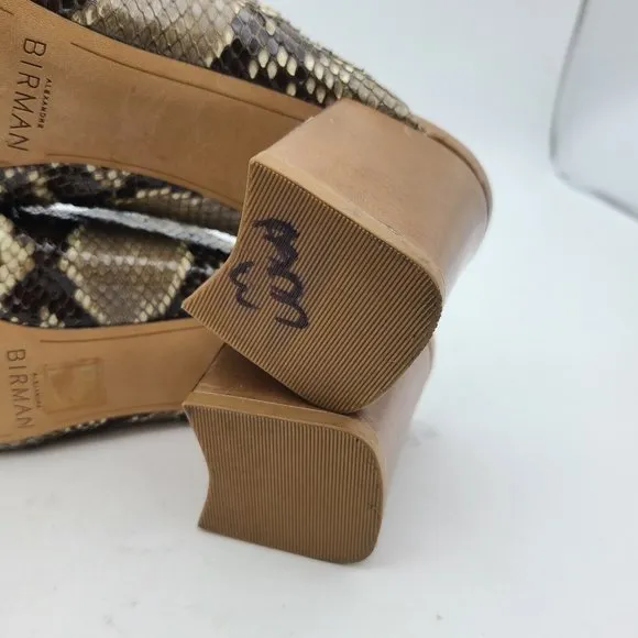 Alexandre Birman Womens Slides heel sandals animal patent leather  Size  10 41