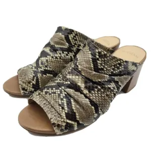Alexandre Birman Womens Slides heel sandals animal patent leather  Size  10 41