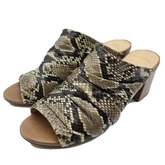 Alexandre Birman Womens Slides heel sandals animal patent leather  Size  10 41