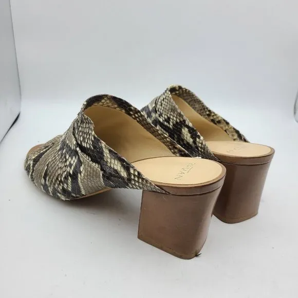 Alexandre Birman Womens Slides heel sandals animal patent leather  Size  10 41